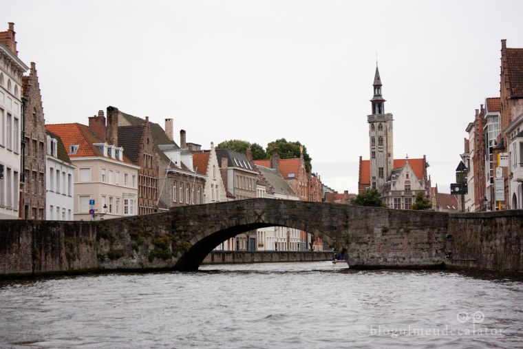 Brugge- pod vazut din barca